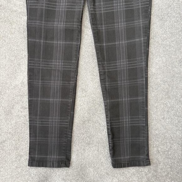 Democracy Pants Womens 4 Black Gray Plaid Ankle Skinny Stretch Modern Ab Tech - Picture 3 of 11